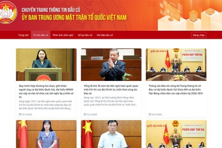 Ra mắt Chuyên trang Thông tin bầu cử phục vụ nhân dân và cán bộ Mặt trận