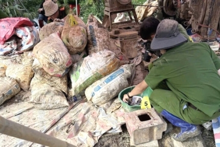 Lâm Đồng: Công an Lâm Đồng triệt phá đường dây khai thác vàng trái phép