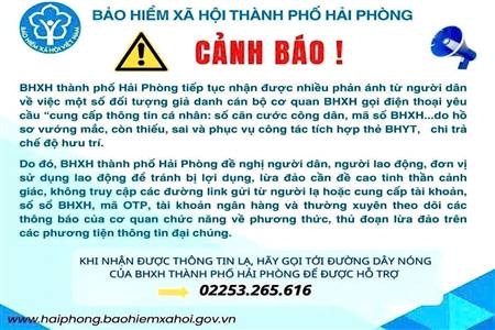 BHXH thành phố Hải Phòng: Cảnh báo thủ đoạn giả danh “đồng bộ thẻ BHYT” nhằm chiếm đoạt tài sản