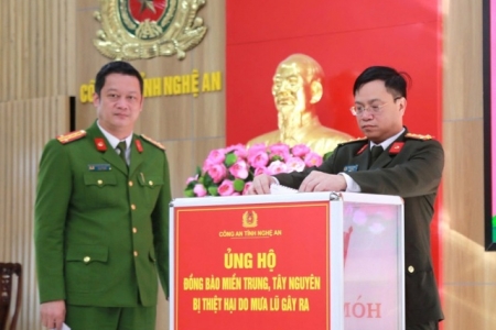 Công an Nghệ An phát động ủng hộ đồng bào vùng lũ