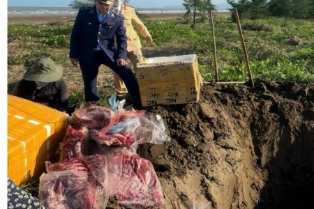 Nghệ An: Tiêu hủy 110 kg thịt lợn không rõ nguồn gốc