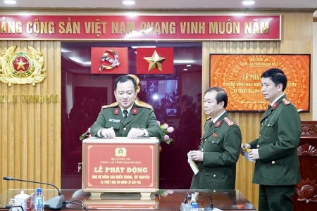 Công an Thanh Hóa phát động ủng hộ đồng bào miền Trung, Tây Nguyên khắc phục hậu quả thiên tai