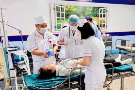 Bộ Y tế tổ chức diễn tập xử lý tình huống khủng bố sinh học tại Quảng Trị