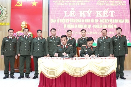 Học viện ANND phối hợp Công an Nghệ An nâng cao chất lượng cán bộ