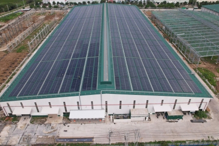 Công ty thép Hòa Phát Long An tự chủ gần 40% điện sản xuất nhờ hệ thống điện mặt trời