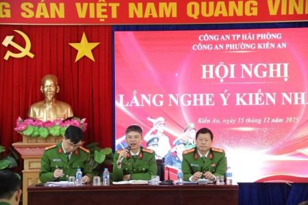 Hải Phòng: Công an phường Kiến An tổ chức Hội nghị lắng nghe ý kiến Nhân dân năm 2025