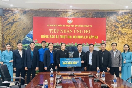 Ủy ban MTTQ Việt Nam tỉnh Quảng Trị tiếp nhận hỗ trợ khắc phục thiên tai