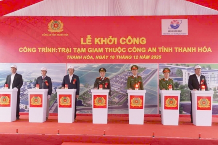 Khởi công xây dựng công trình Trại tạm giam và trụ sở, nơi đóng quân lực lượng Cảnh sát cơ động Công an Thanh Hóa