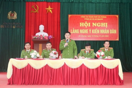 Hải Phòng: Công an xã An Quang tổ chức Hội nghị lắng nghe ý kiến Nhân dân