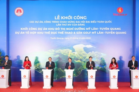 Vingroup khởi công đô thị nghỉ dưỡng suối khoáng và tổ hợp thể dục thể thao Mỹ Lâm – Tuyên Quang