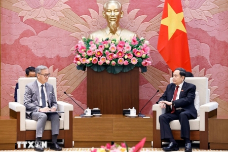 Chủ tịch Quốc hội Trần Thanh Mẫn tiếp Bộ trưởng Ngoại giao Lào