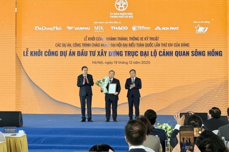 Chủ tịch Quốc hội dự Lễ khởi công Trục Đại lộ Cảnh quan sông Hồng của Thủ đô