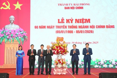 Thành ủy Hải Phòng tổ chức Lễ kỷ niệm 60 năm Ngày truyền thống ngành Nội chính Đảng