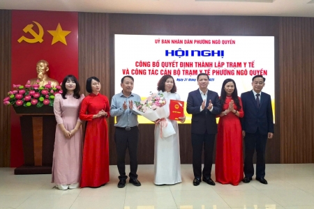 Hải Phòng: Công bố quyết định thành lập Trạm Y tế, các điểm Trạm Y tế