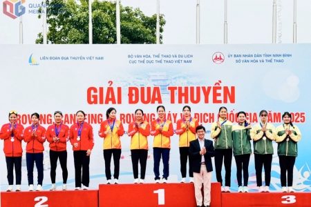 Quảng Ninh giành 4 HCV Giải đua thuyền Rowing, Canoeing và Rowing máy VĐQG 2025