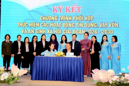 Hội Liên hiệp Phụ nữ tỉnh Thanh Hóa và Tổ chức Tài chính vi mô TNHH Thanh Hóa ký kết phối hợp 2026-2030