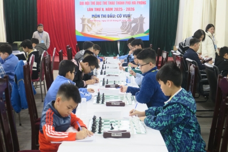 Gần 200 vận động viên tham gia giải Cờ vua, Đại hội Thể dục thể thao thành phố Hải Phòng lần thứ X