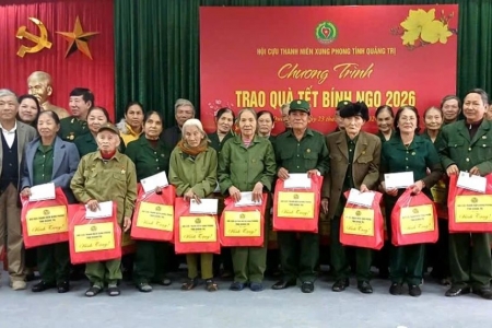 Quảng Trị: Trao hơn 460 suất quà Tết cho hội viên Hội cựu TNXP có hoàn cảnh khó khăn