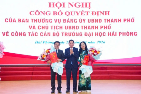 Công bố Quyết định về công tác cán bộ tại Trường Đại học Hải Phòng