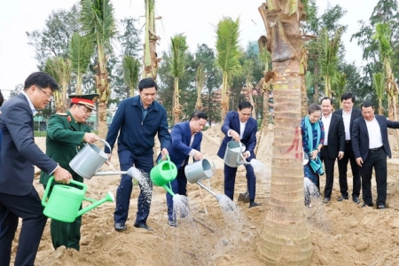 Nghệ An ra quân Tết trồng cây Xuân Bính Ngọ 2026 tại bãi biển Cửa Lò