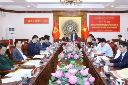 Công bố quyết định kiểm tra, giám sát của Bộ Chính trị, Ban Bí thư đối với Ban Thường vụ Tỉnh ủy Thanh Hóa