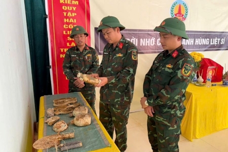 Quảng Trị: Tìm thấy, quy tập 2 hài cốt liệt sĩ cùng nhiều di vật