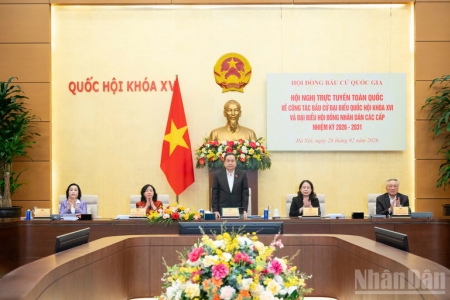 Hội nghị trực tuyến toàn quốc triển khai công tác bầu cử đại biểu Quốc hội và HĐND các cấp