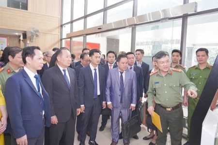 Đoàn đại biểu Bộ Công an Lào trao đổi, học tập kinh nghiệm tại Công an tỉnh Thanh Hóa