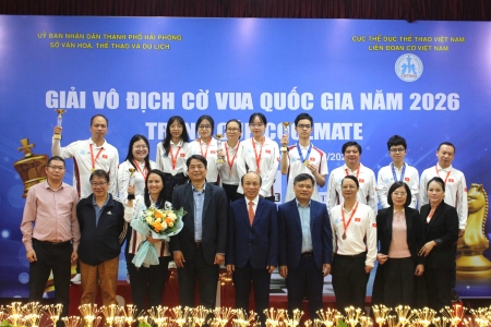 Bế mạc Giải Vô địch Cờ vua Quốc gia năm 2026 tranh Cúp COOLMATE