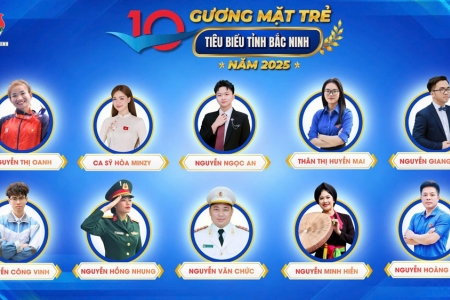 Công bố 10 gương mặt trẻ tiêu biểu tỉnh Bắc Ninh năm 2025