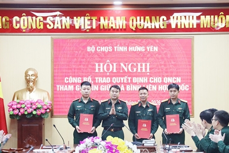 Hưng Yên: Trao quyết định và giao nhiệm vụ cho quân nhân tham gia lực lượng gìn giữ hòa bình Liên Hợp Quốc