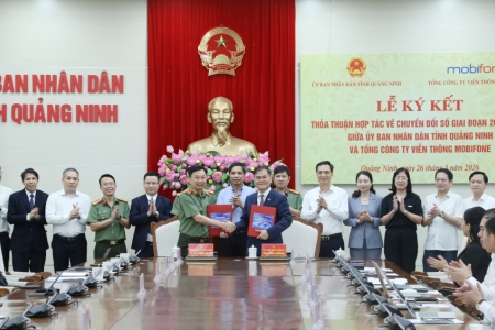Tỉnh Quảng Ninh và MobiFone ký kết thỏa thuận hợp tác về chuyển đổi số