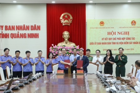 Quảng Ninh: Ký kết quy chế phối hợp giữa UBND tỉnh và Viện kiểm sát nhân dân tỉnh