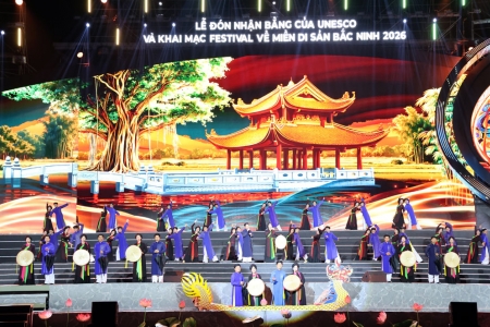 Tổng duyệt chương trình Lễ đón nhận Bằng của UNESCO và khai mạc Festival “Về miền di sản Bắc Ninh - 2026”