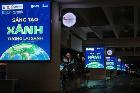 Sân bay Nội Bài dự kiến tiết giảm 5.500kWh điện trong Giờ Trái đất 2026