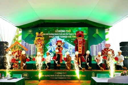 Hà Tĩnh: Động thổ dự án nhà ở xã hội hơn 1.900 căn hộ