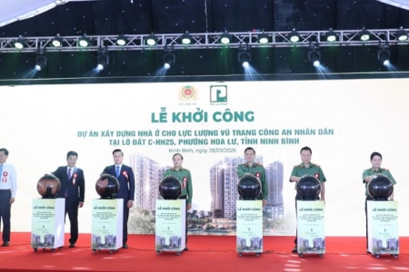 Ninh Bình khởi công dự án nhà ở quy mô lớn dành cho lực lượng Công an nhân dân