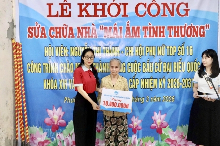 Khởi công sửa chữa nhà “Mái ấm tình thương” cho hội viên phụ nữ có hoàn cảnh khó khăn phường Lê Chân