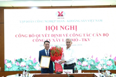 TKV: Công bố các quyết định về công tác cán bộ