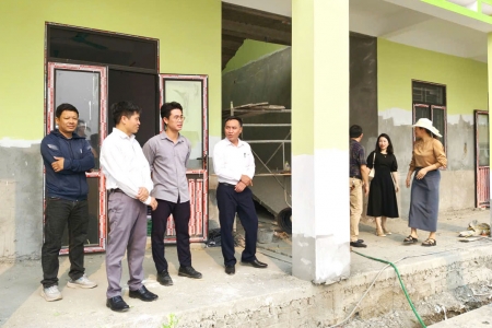Xã Tiên Lãng giám sát tiến độ thi công xây dựng các công trình dân dụng