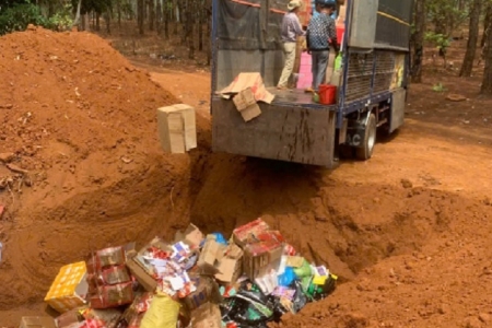 Gia Lai tiêu hủy trên 3.300 sản phẩm vi phạm hành chính