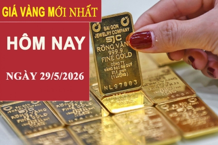 Giá vàng hôm nay 29/5: Vàng SJC giảm phiên thứ ba liên tiếp