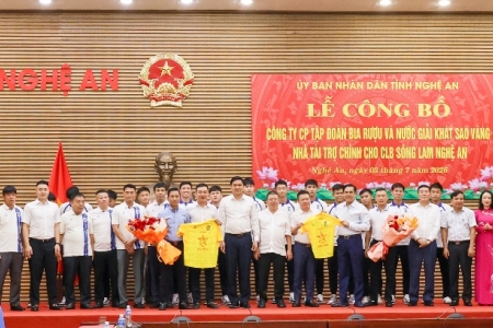 Nhà tài trợ mới tiếp sức, mở kỳ vọng phát triển bền vững cho CLB Sông Lam Nghệ An