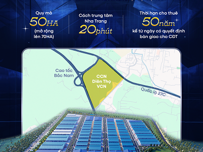 Cụm công nghiệp Diên Thọ VCN – Lợi thế logistics vượt trội, điểm đến chiến lược của doanh nghiệp sản xuất tại Khánh Hòa