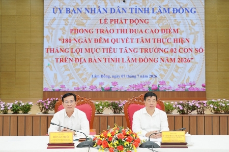 Lâm Đồng phát động 180 ngày đêm tăng tốc, quyết tâm hoàn thành mục tiêu tăng trưởng hai con số