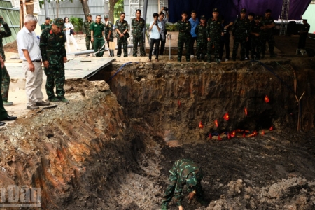 Tìm thấy 16 hài cốt liệt sĩ tại Công viên Lê Thị Riêng