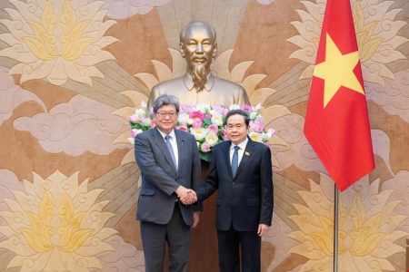 Chủ tịch Quốc hội Trần Thanh Mẫn tiếp Quyền Tổng thư ký Đảng Dân chủ Tự do Nhật Bản
