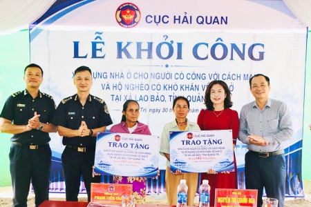 Cục Hải quan hỗ trợ xây dựng 6 mái nhà cho người có công, hộ nghèo ở Quảng Trị