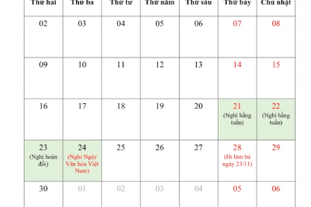 Bộ Nội vụ lấy ý kiến về 2 phương án nghỉ 'Ngày Văn hóa Việt Nam' 24/11/2026