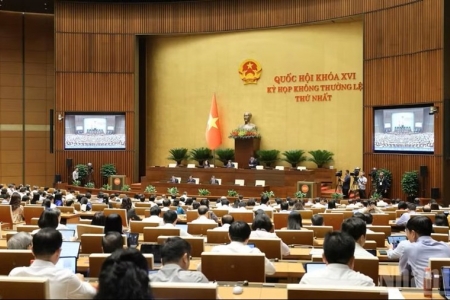 Quốc hội thảo luận ở hội trường về dự án Luật Dầu khí (sửa đổi)